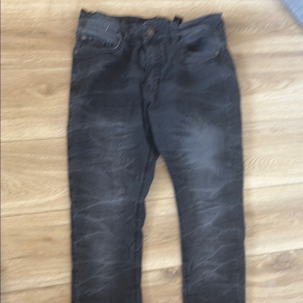 H&M Black Slim Jeans with Distressed Detailing